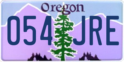 OR license plate 054JRE
