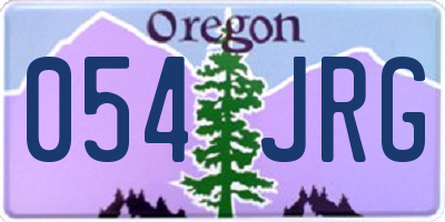 OR license plate 054JRG
