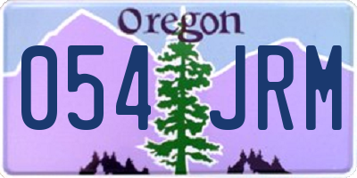 OR license plate 054JRM