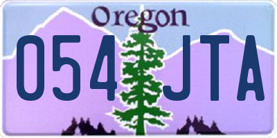 OR license plate 054JTA