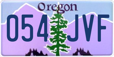 OR license plate 054JVF