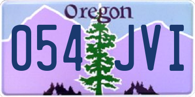OR license plate 054JVI