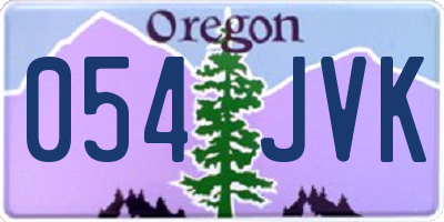 OR license plate 054JVK