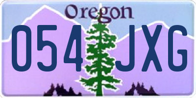 OR license plate 054JXG