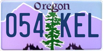 OR license plate 054KEL