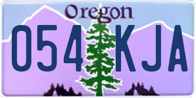 OR license plate 054KJA