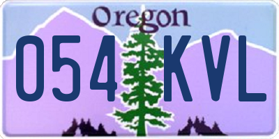 OR license plate 054KVL