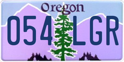 OR license plate 054LGR