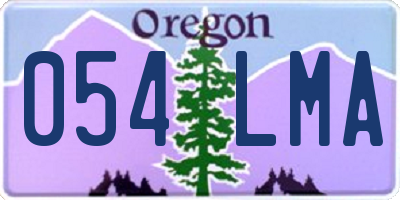 OR license plate 054LMA