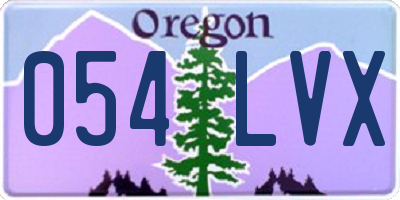 OR license plate 054LVX