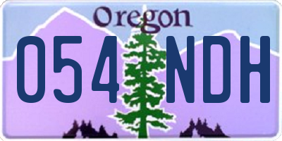OR license plate 054NDH