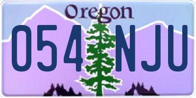 OR license plate 054NJU