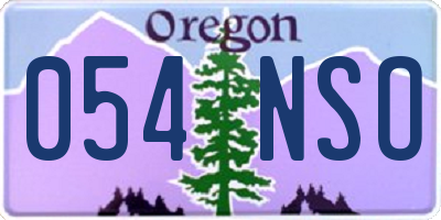 OR license plate 054NSO