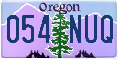 OR license plate 054NUQ