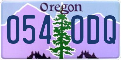 OR license plate 054ODQ