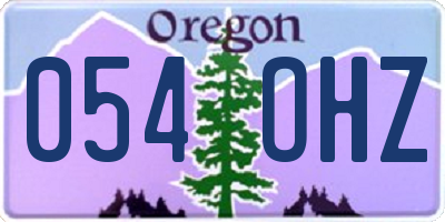 OR license plate 054OHZ