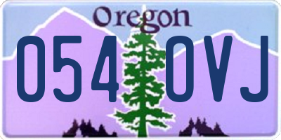 OR license plate 054OVJ