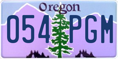 OR license plate 054PGM