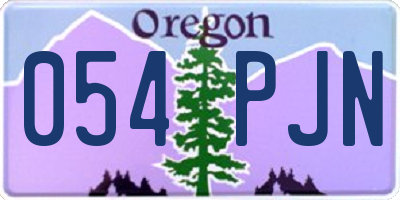 OR license plate 054PJN