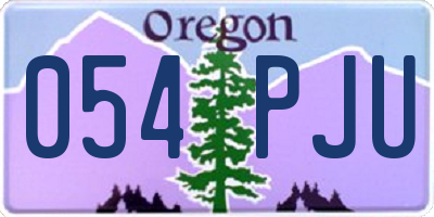 OR license plate 054PJU
