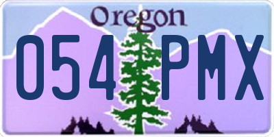 OR license plate 054PMX
