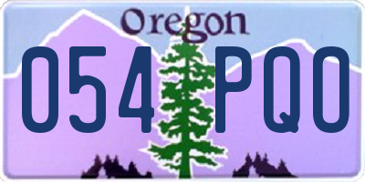 OR license plate 054PQO