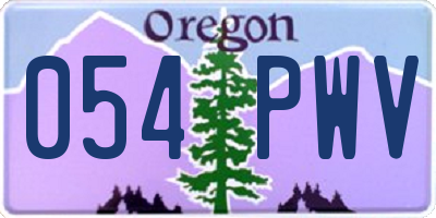 OR license plate 054PWV
