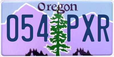 OR license plate 054PXR