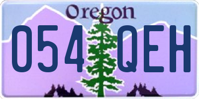 OR license plate 054QEH