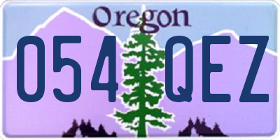 OR license plate 054QEZ