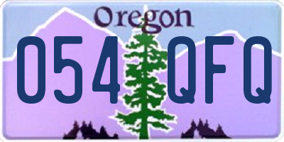 OR license plate 054QFQ