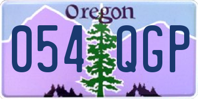 OR license plate 054QGP