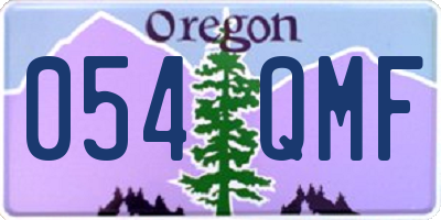 OR license plate 054QMF