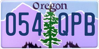 OR license plate 054QPB