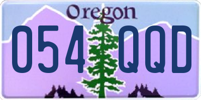 OR license plate 054QQD