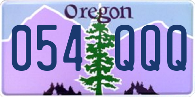 OR license plate 054QQQ