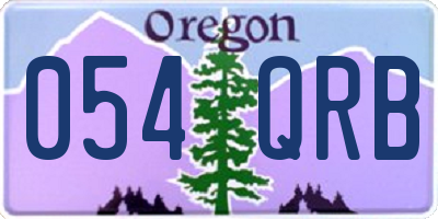 OR license plate 054QRB