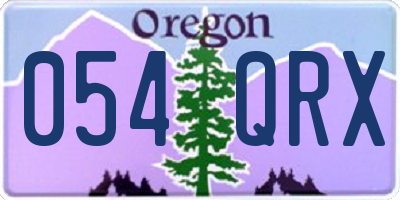 OR license plate 054QRX