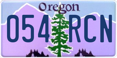 OR license plate 054RCN