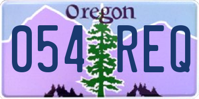 OR license plate 054REQ