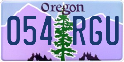 OR license plate 054RGU