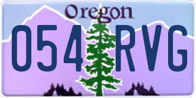 OR license plate 054RVG
