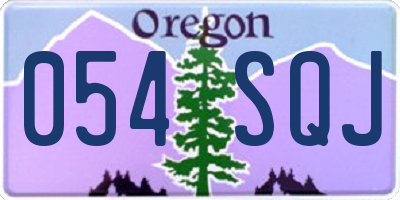 OR license plate 054SQJ