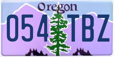OR license plate 054TBZ