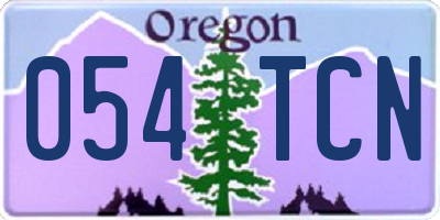 OR license plate 054TCN