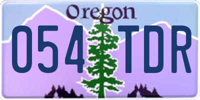 OR license plate 054TDR
