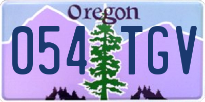 OR license plate 054TGV