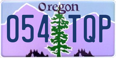 OR license plate 054TQP