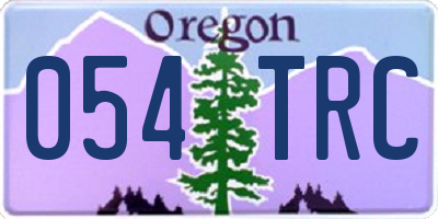 OR license plate 054TRC