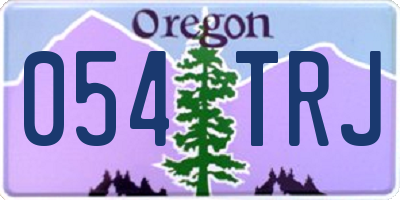 OR license plate 054TRJ